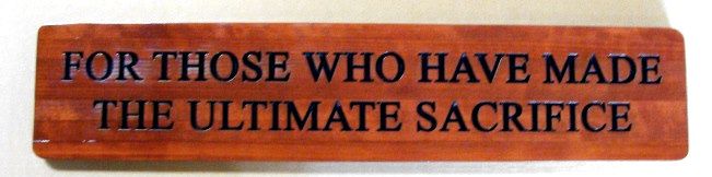 M3798 -Engraved Cedar Plaque, stained