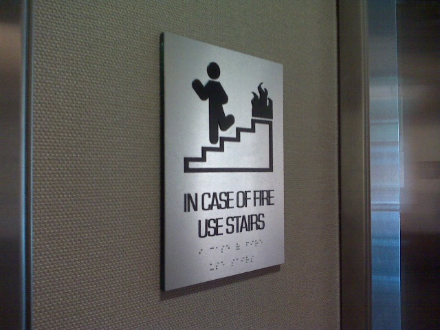 Warning Sign with ADA