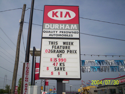 Kia Pylon Sign
