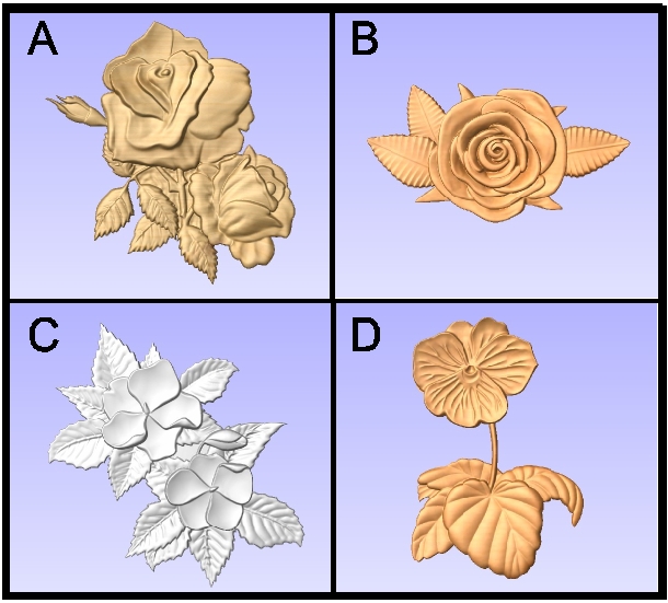 I18902 - Carved Flowers