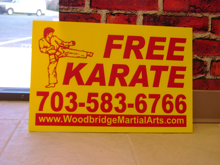 Woodbridge Martial Arts Yard Sign