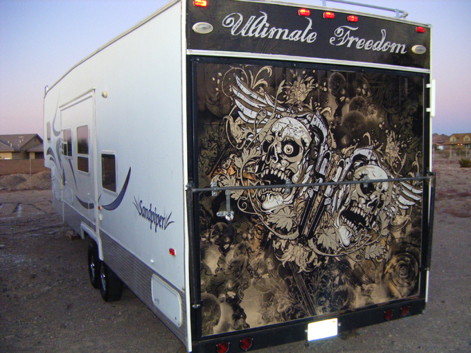 Toy Hauler door wrap