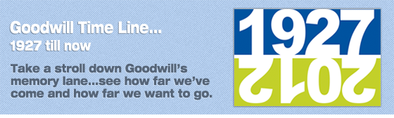 Goodwill Industries Timeline 1927 till 2012