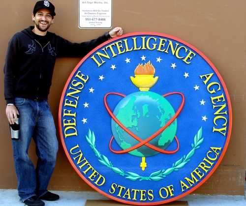 U30390 - Defense Intelligence Agency (DIA) Seal Carved 3D HDU Wall Plaque