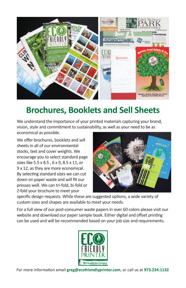 Brochures, Booklets and Sales Sheets