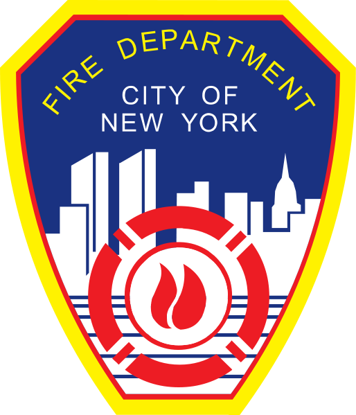 X33560 - Carved Wood wall Plaque of NY Fire Dept Shoulder Patch 