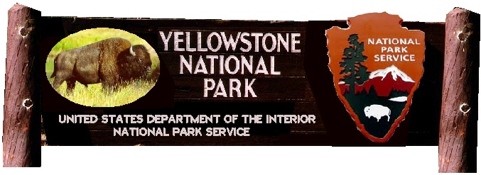 G16004 - Wooden National Park Entrance Sign with Painted Bison