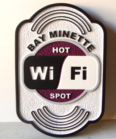 M1285 - Sandblasted WiFi Sign