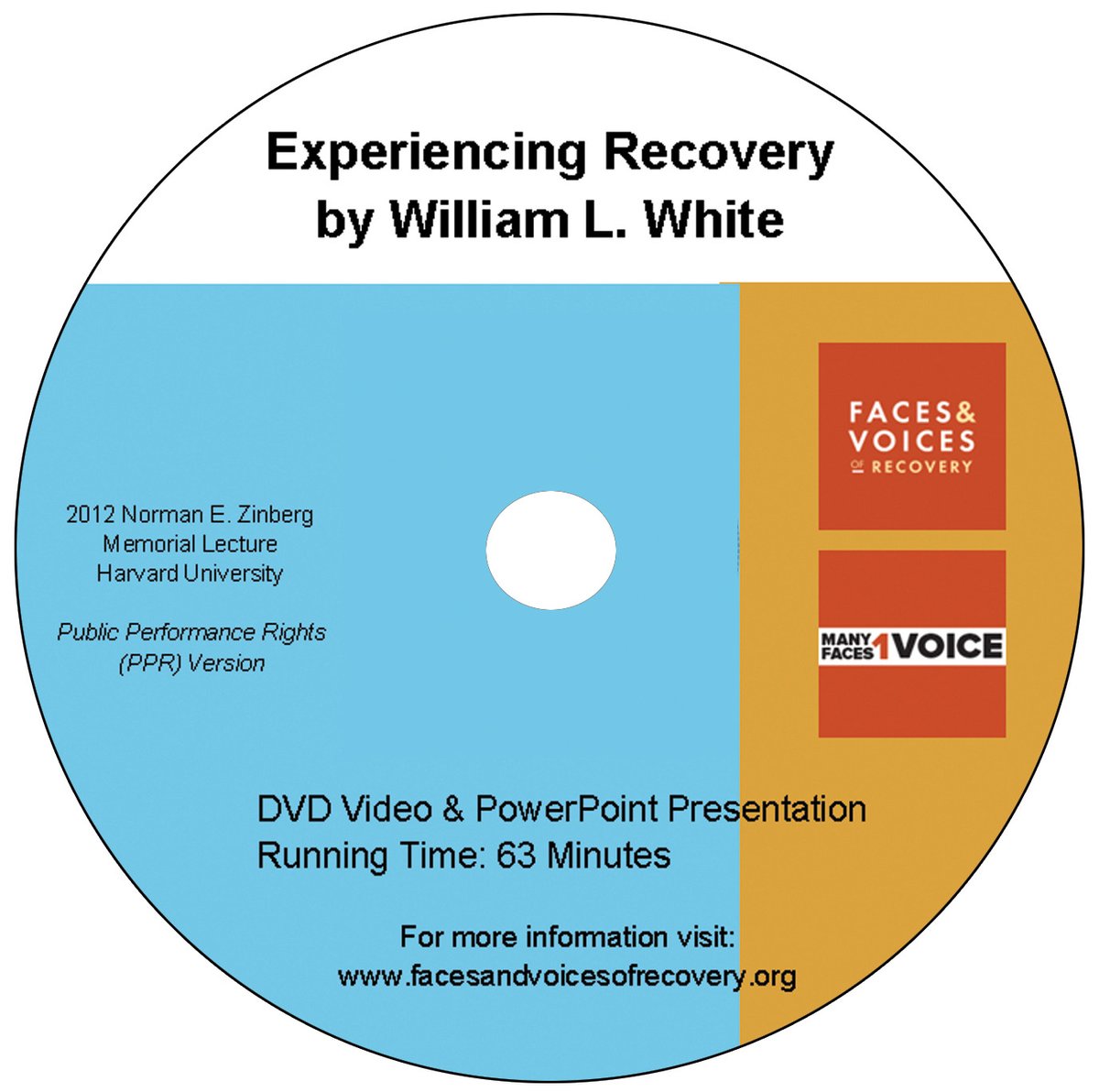 Experiencing Recovery, William L. White DVD - Public Performance Rights (PPR) Version