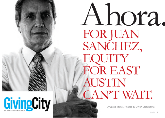 AHORA: For Juan Sanchez, equity for East Austin can't wait.