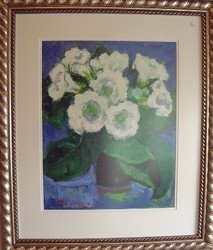 -Untitled (White Flowers in Black Vase)