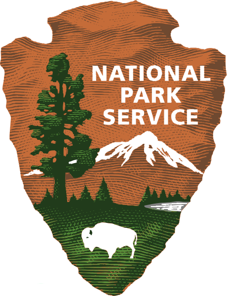 U30428 - National Park Service (NPS) Arrow Emblem Carved Wood Wall Plaque