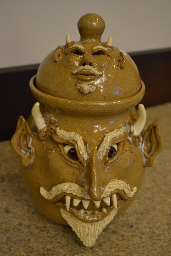 Devil Face Cookie Jar