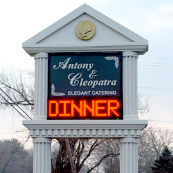 Monument Sign with LED Display