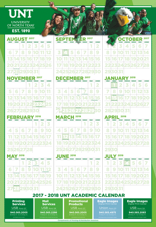 UNT Academic Calendar