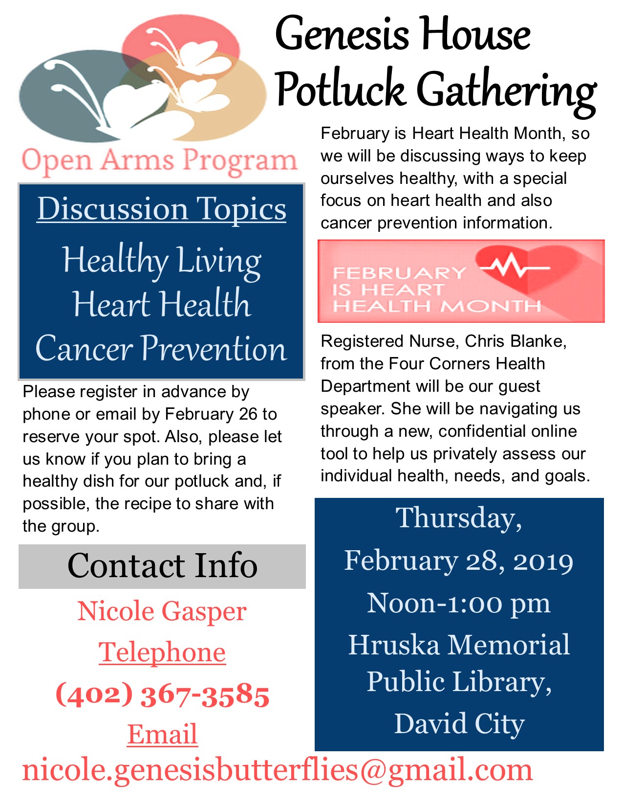 Genesis House Potluck Gathering