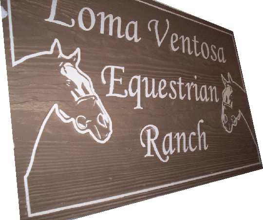 M3104 - Painted Sandblasted Redwood Sign