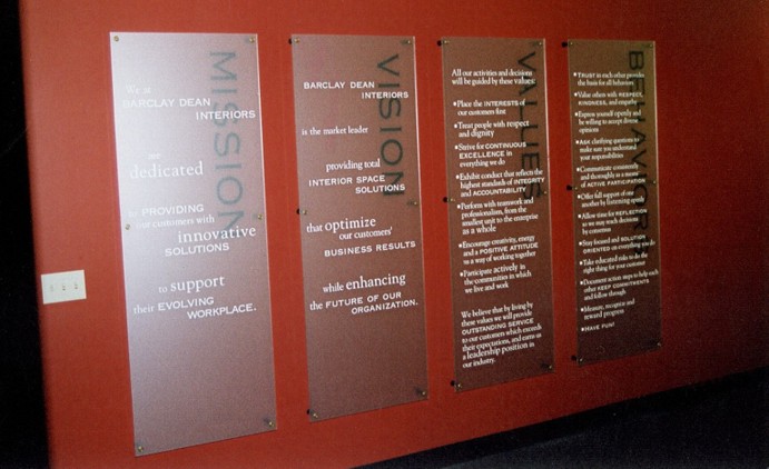 Mission Statement Large Wall Plaques