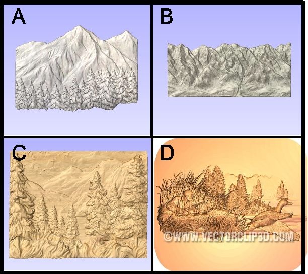 M22901 - Carved Mountain Scenes