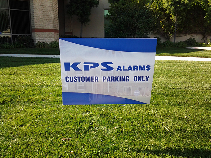 KPS Alarms Parking Sign