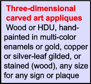 O24900 - Carved 3D Wood Appliques for Farm, Ranch and Western Signs & Plaques