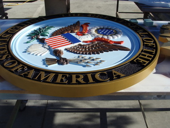 US great seal round wall plaque