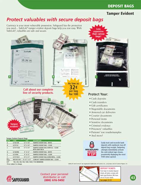 Tamper Evident Bags
