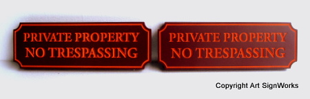 H17117 - Private Property No Trespassing Signs