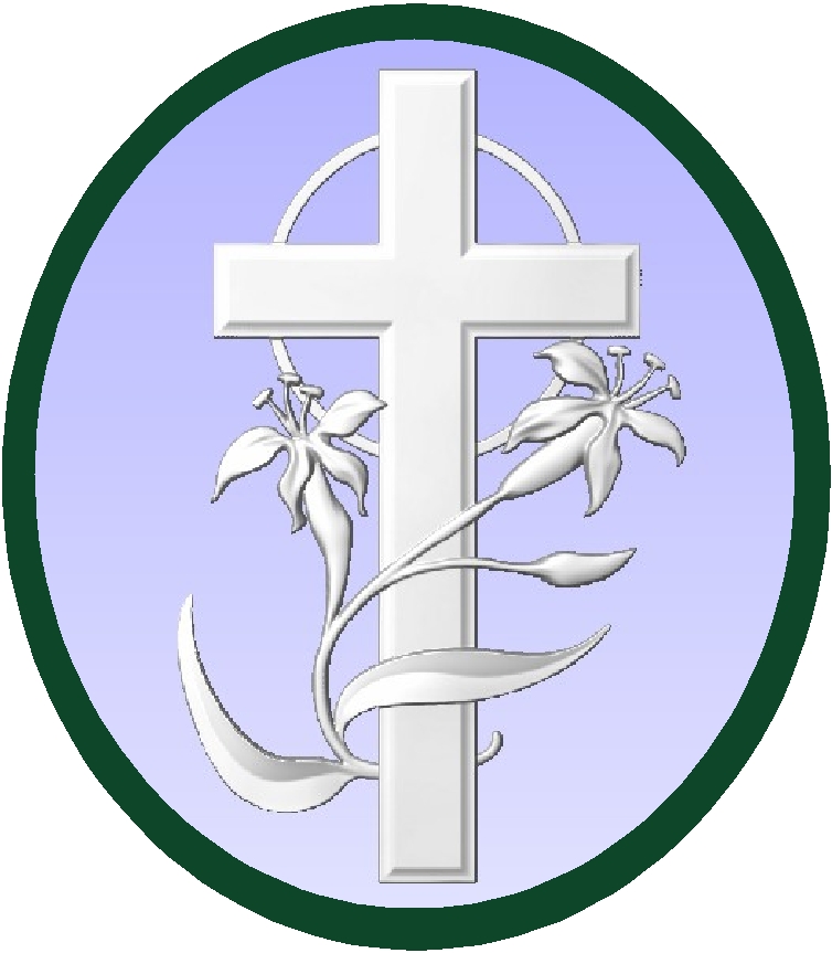 D13373 - Carved bas-relief Easter Cross Plaque