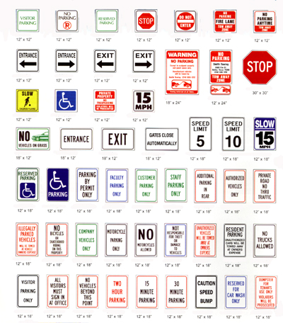 Traffic and Property Restriction Signs