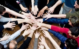 Circle of Hand Meeting in the Middle