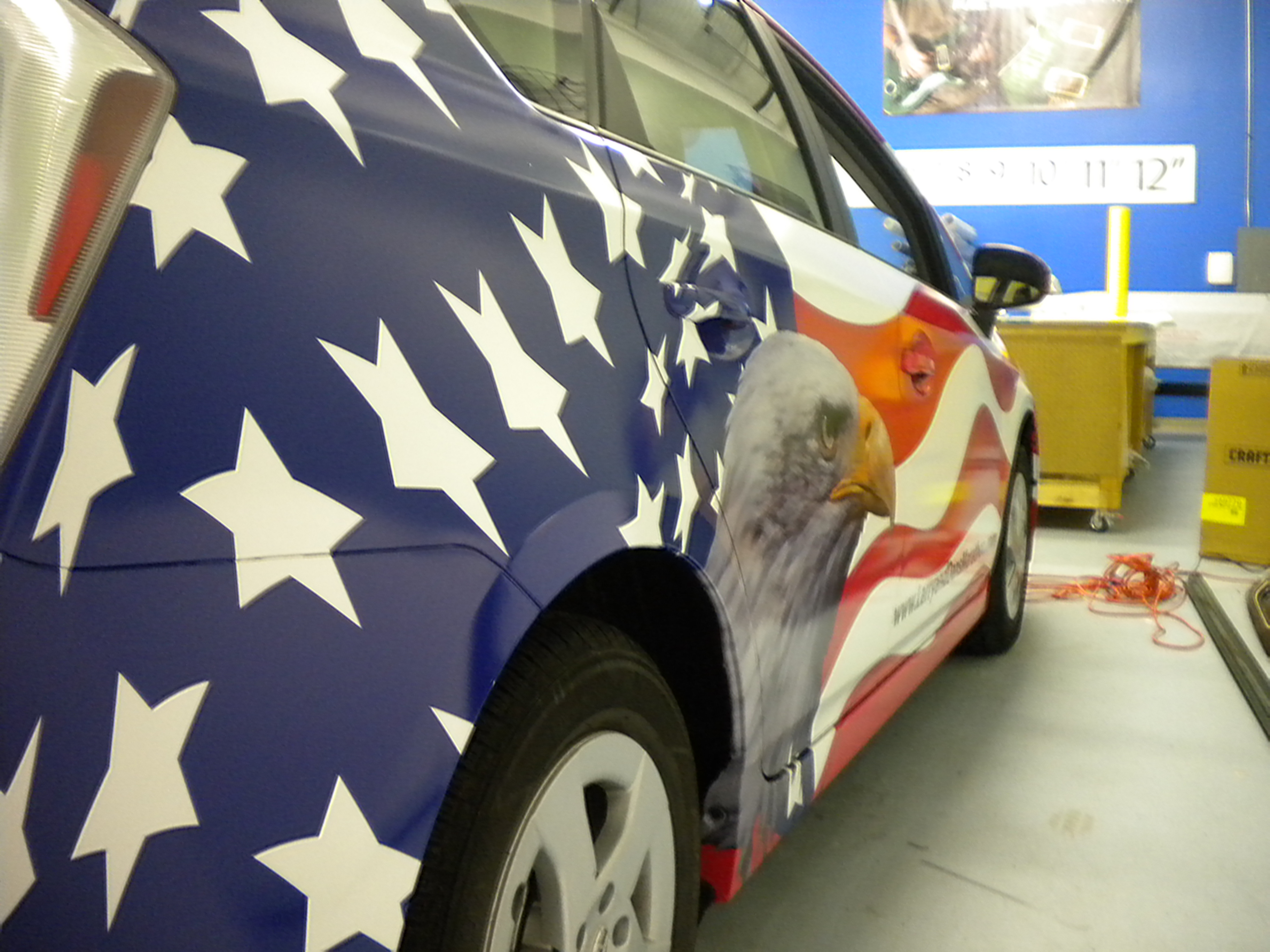 Passenger side of Prius