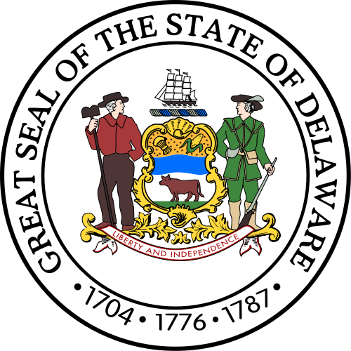 W32100 - Great Seal of Delaware Wooden Plaque