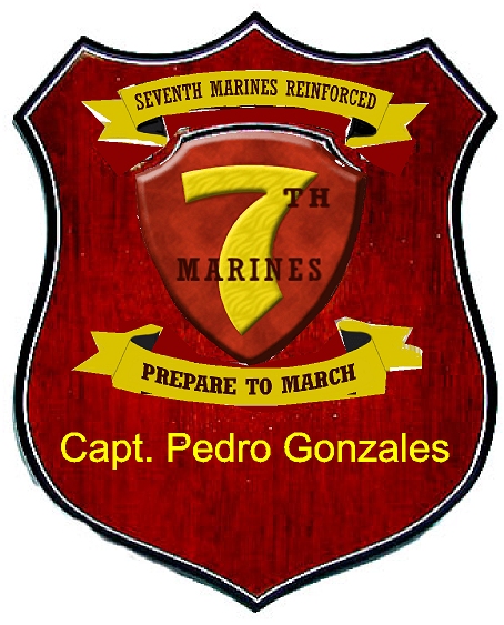 V31481 - Personalized Marine Corps Mahogany Shield Plaque with Carved Division Emblem