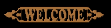 M22409 - Simple Carved Cedar 3D Welcome Sign