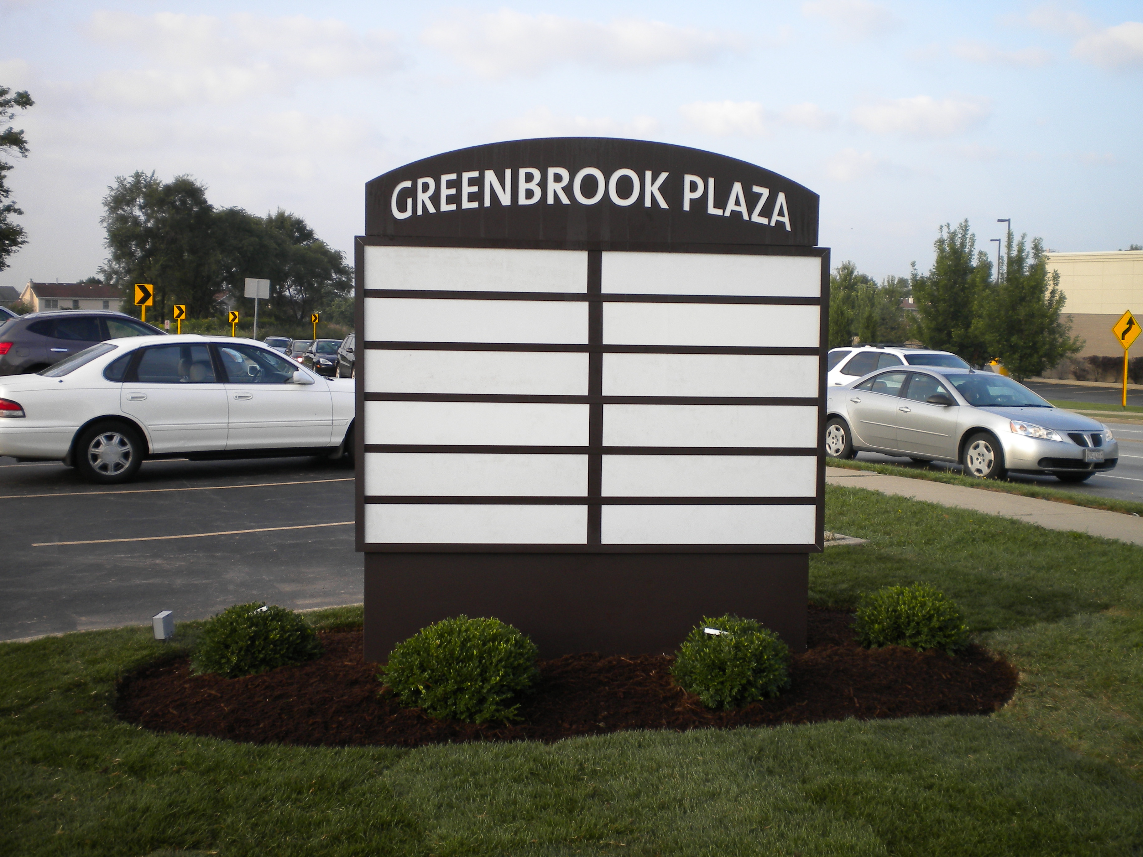 completed monument sign