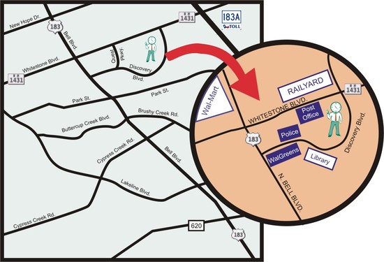 Minuteman Press Cedar Park Map