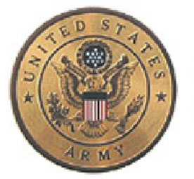 V31732 - Carved Urethane Army Wall Plaque with Gold-Leaf Gilding