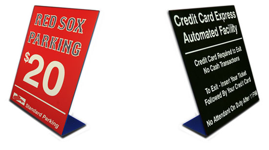BENT STANDING SIGN