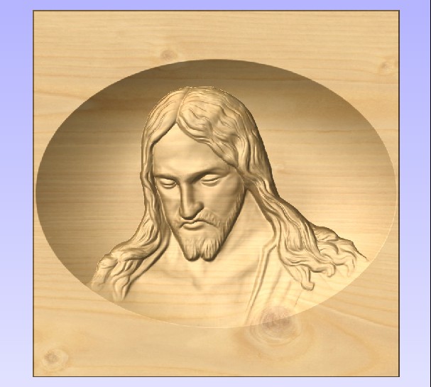 M3964 - Carved Maple Portrait