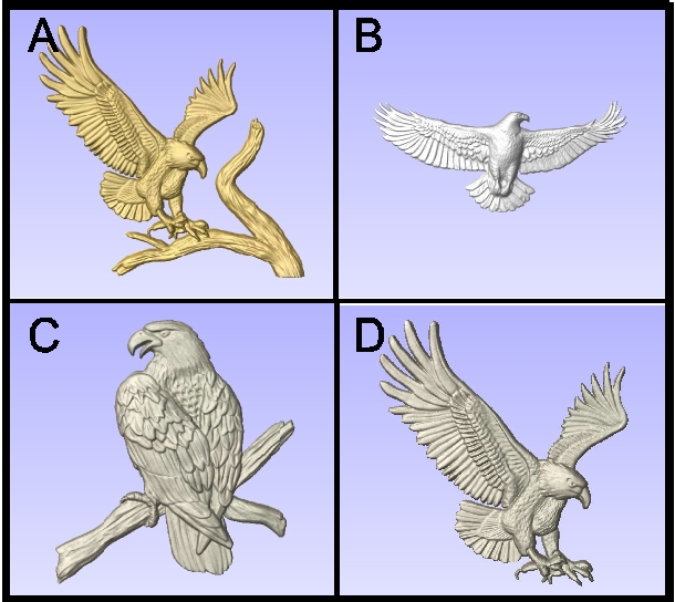 M22910 -Carved Eagles