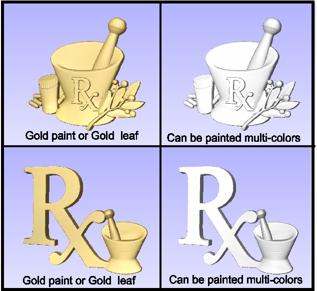 B11710- Examples of Carved Art for Pharmacies