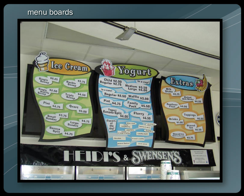 CUSTOM MENU BOARDS