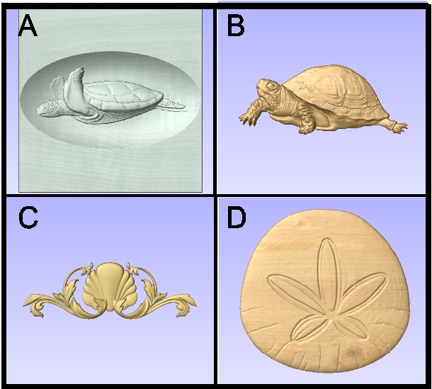 L21913 - Carved Marine Animals