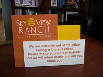 Easel Backed Sign Panel