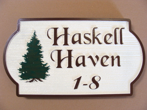 M22136 - Spruce Cabin Name Sign