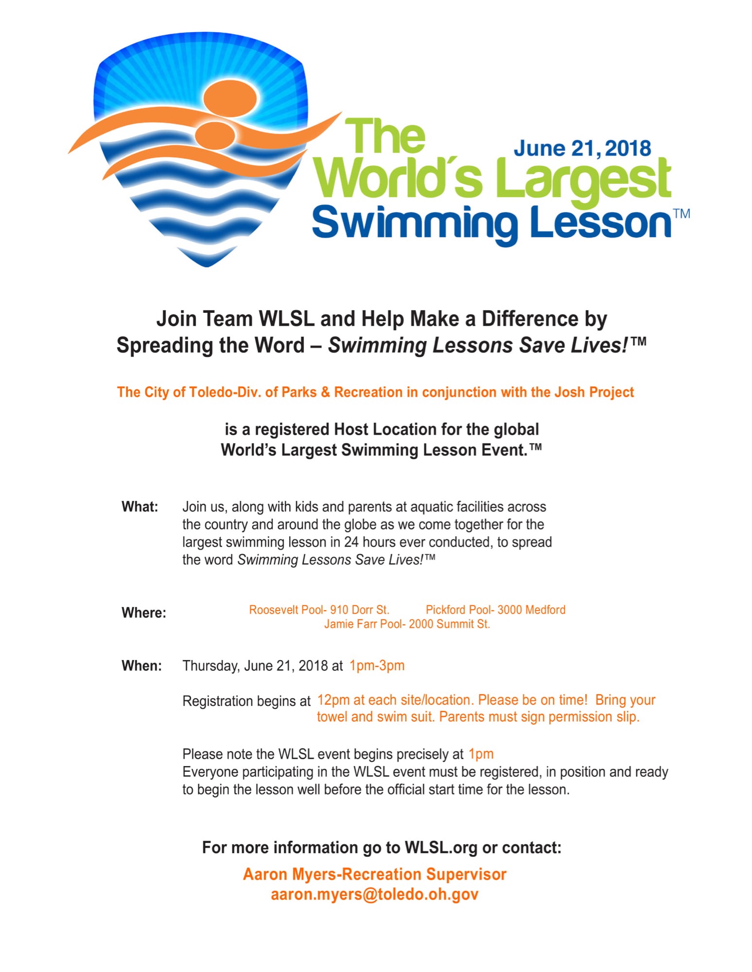 World's Largest Swimming Lesson