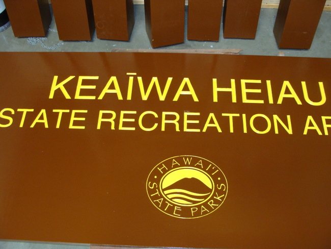 M3112 - Carved Cedar Sign for Hawaii State Park