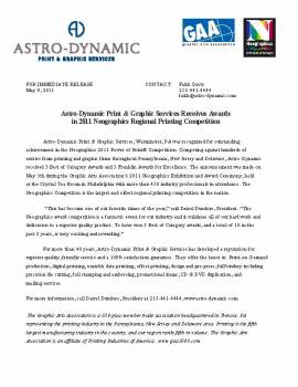 Astro Neo Awards 2011 Press Release 