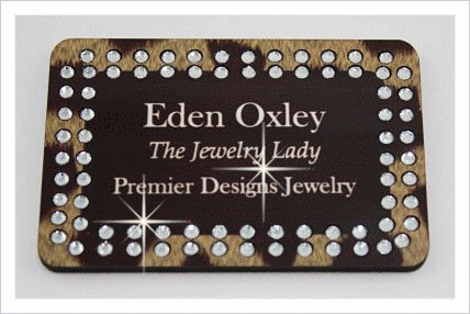 Bling Name Badges Animal Print